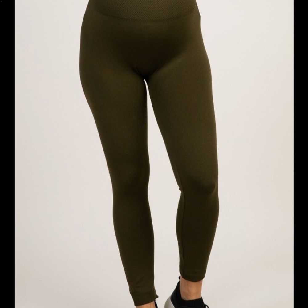 Pink blush Black Maternity seamless Leggings NWT